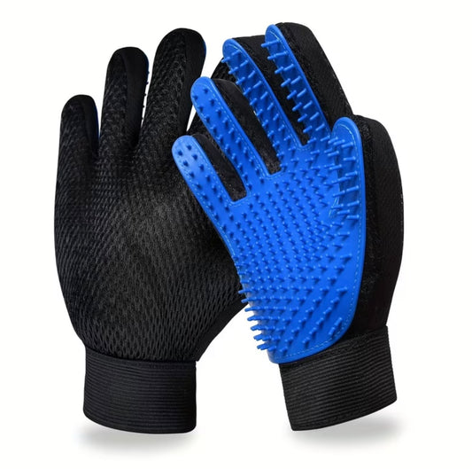 2 paires de Gants de Toilettage pour Animaux | Gants en Silicone pour Élimination des Poils et Massage pour Chats et Chiens, Désembrouilleur Manuel, Matériaux Sans Danger pour Animaux, Soins de Toilettage de Haute Qualité
