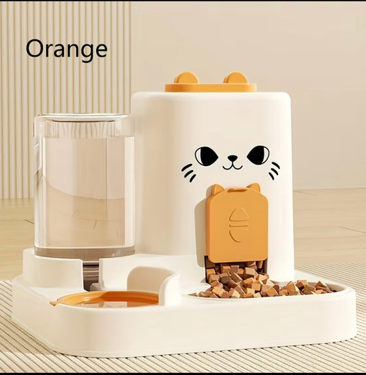 Distributeur automatique de nourriture et eau pour chat